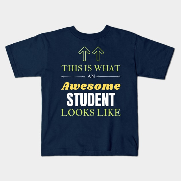 Student Kids T-Shirt by Mdath